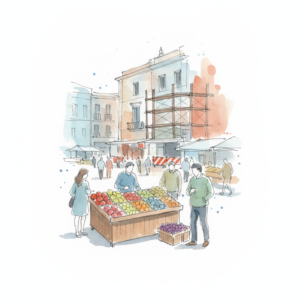 Elche renueva sus mercados: Comienzan las obras en Plaza de Madrid y Barcelona