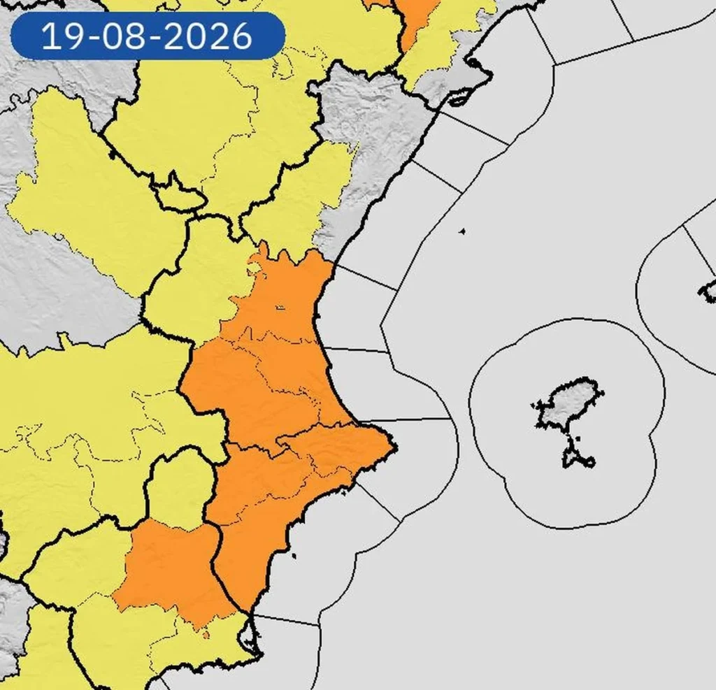 Alerta naranja por calor extremo en Alicante: temperaturas de hasta 43 ºC y riesgo extremo para la salud e incendios
