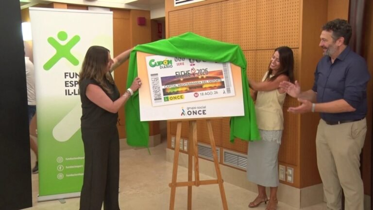 Elche, Capital Mediterránea del Deporte 2026, luce en un cupón de la ONCE