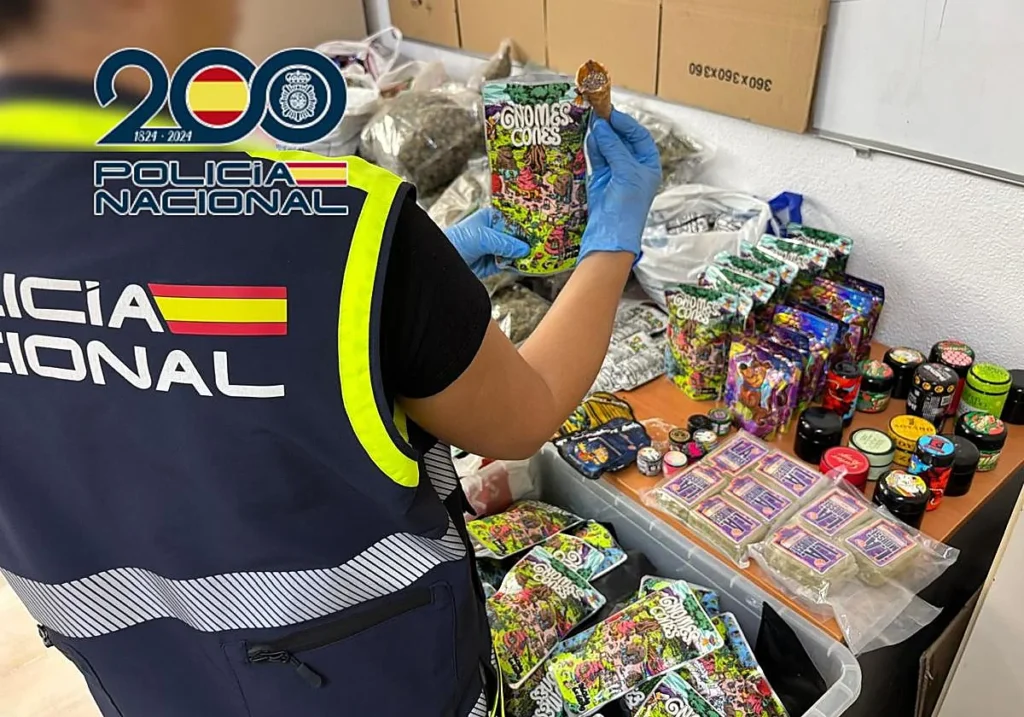Detenida una pareja en Alicante con 7 kilos de marihuana y 13 de comestibles con THC: regentaban una asociación cannábica y presuntamente traficaban con droga