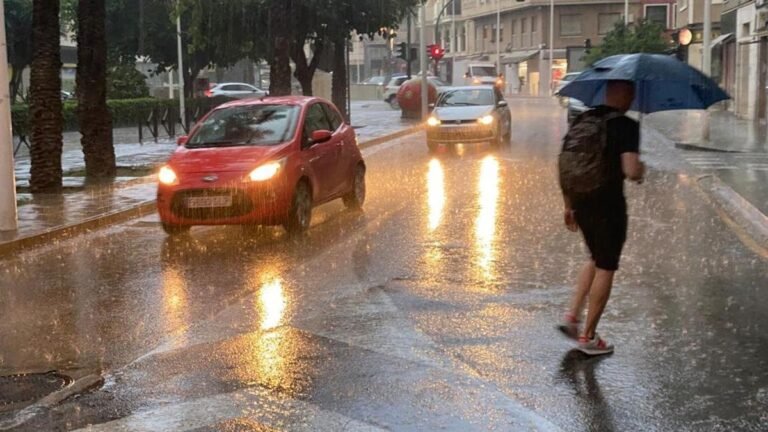 Alicante mantiene la alerta naranja por lluvias intensas: la Vega Baja y la Marina Alta, entre las zonas que requieren mayor precaución