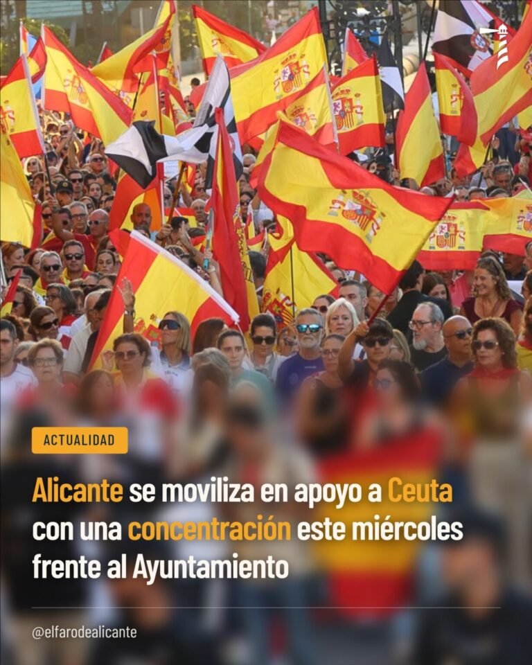 Alicante se moviliza en apoyo a Ceuta con una concentración este miércoles frente al Ayuntamiento